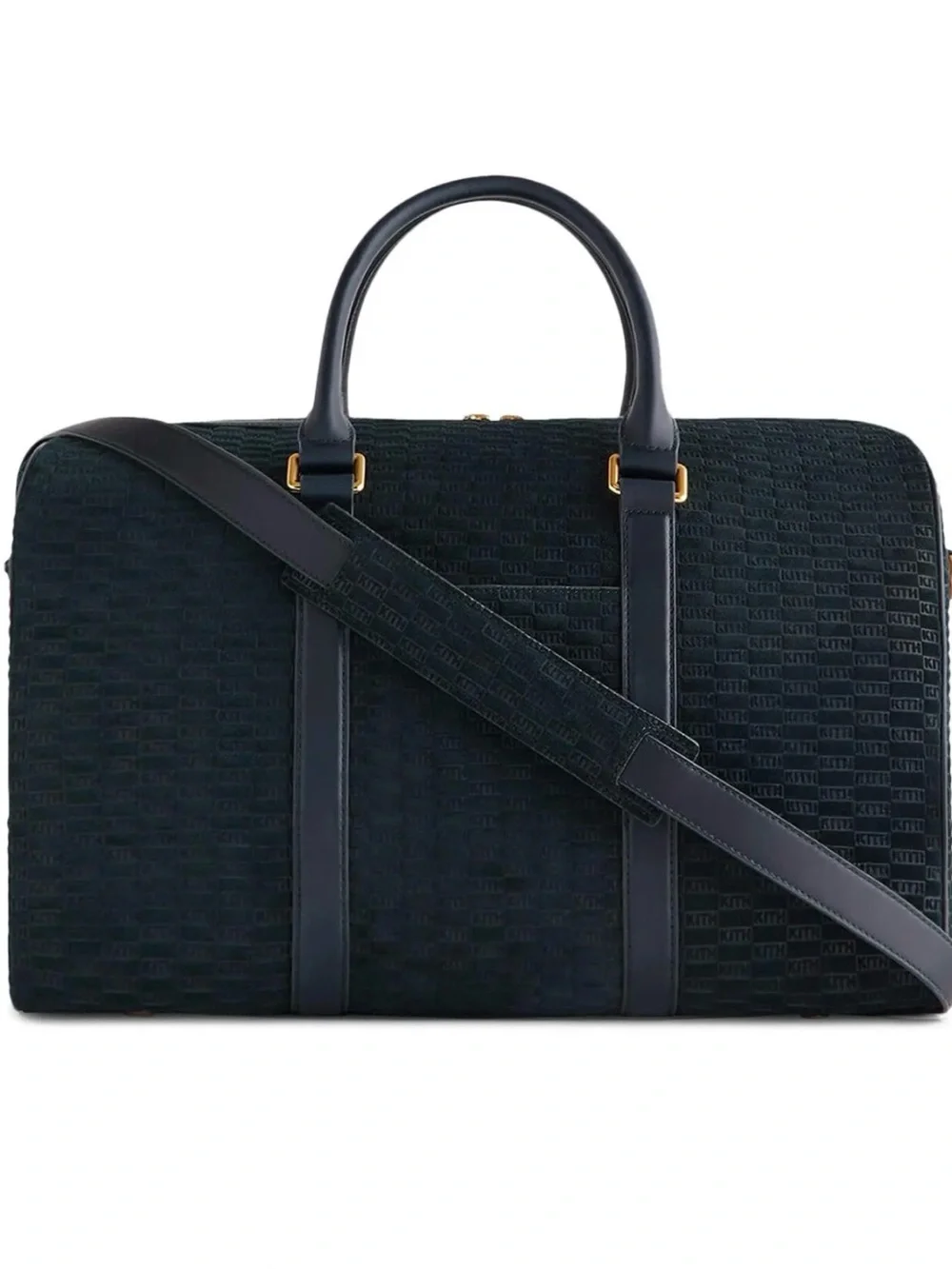 Kith Monogram Suede Traveler K40 Duffel in Black with Good Hardware 2025 model